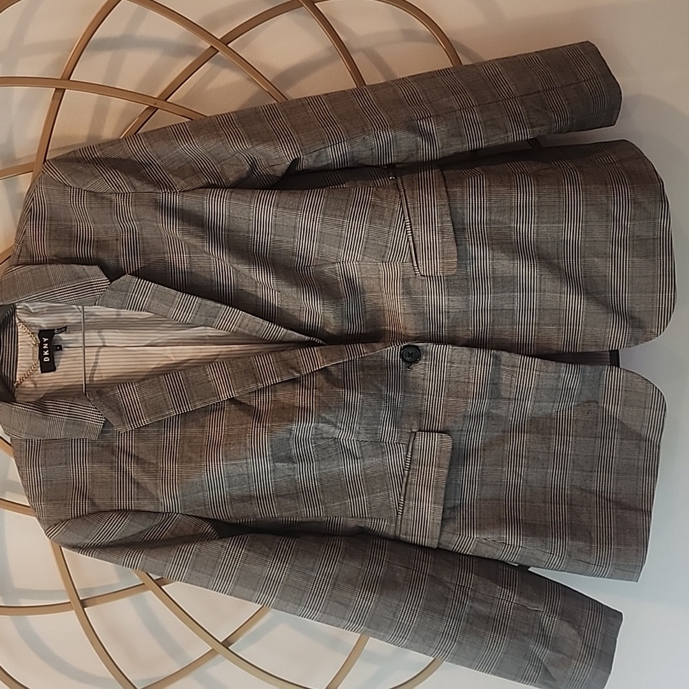 DKNY plaid blazer